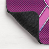 Modern roze lintontwerp muismat (Hoek)