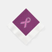 Modern roze lintontwerp servetten (Hoek)