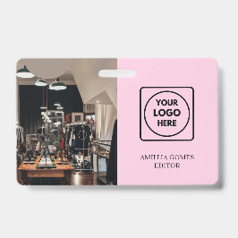 Modern Roze Logo | Bedrijfsidentiteitontwerp voor Badge