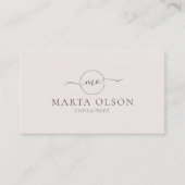 Modern roze, logo Visitekaartje (Voorkant)