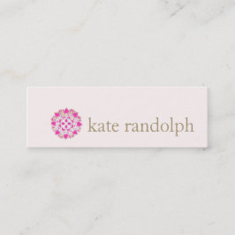 Modern Roze Lotus Flower Beauty Salon and Spa Mini Visitekaartje