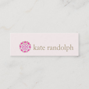 Modern Roze Lotus Flower Beauty Salon and Spa Mini Visitekaartje