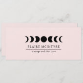 Modern Roze Maan Phases Elegant Cadeaubon (Voorkant / Achterkant)