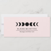 Modern Roze Maan Phases Elegant Cadeaubon (Voorkant)