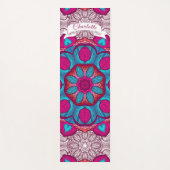Modern roze mandala gepersonaliseerd cadeau yogamat (Voorkant)