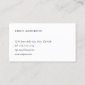 Modern Roze Marble Makeup Artist Visitekaartje (Achterkant)