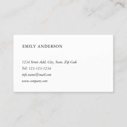 Modern Roze Marble Makeup Artist Visitekaartje (Achterkant)
