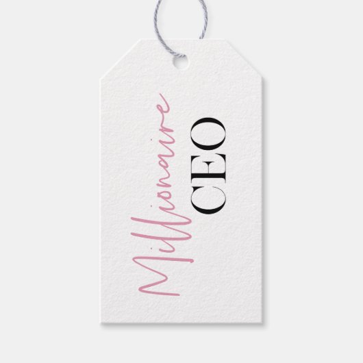 Modern Roze Meisje Boss Beste Girly Gift Modern Cadeaulabel