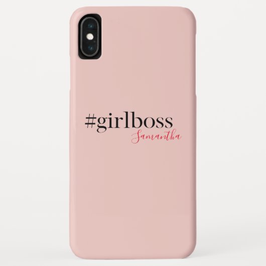 Modern Roze Meisje Boss & Name | Meisjescadeau Case-Mate iPhone Case (Achterkant)