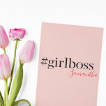 Modern Roze Meisje Boss & Name | Meisjescadeau Feestdagenkaart<br><div class="desc">Introductie van de Modern Pink Girl Boss & Name collectie op Zazzle! Dit hippe en stijlvolle collectie is ideaal voor alle sterke, onafhankelijke vrouwen die hun carrière op zijn grondvesten doen en een statement maken. Of je nu zelf een meisjesbaas bent of op zoek bent naar een geweldig cadeau voor...</div>