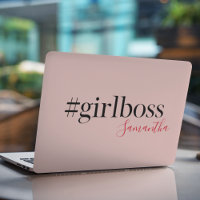 Modern Roze Meisje Boss & Name | Meisjescadeau