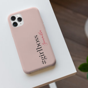 Modern Roze Meisje Boss & Name   Meisjescadeau iPhone 11Pro Max Hoesje
