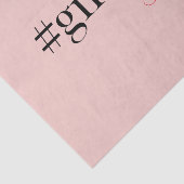 Modern Roze Meisje Boss & Name | Meisjescadeau Tissuepapier (Detail)