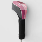 modern Roze meisjesmonogram Golfheadcover (Schuin)