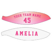 Modern roze Metallic Player Team Name Number Basketbal (Panelen)