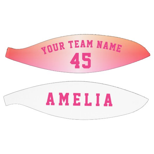 Modern roze Metallic Player Team Name Number Basketbal (Panelen)