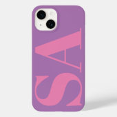 Modern roze minimaal monogram Case-Mate iPhone case (Achterkant)