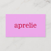 Modern roze minimalistisch creatief professional visitekaartje (Voorkant)