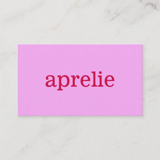 Modern roze minimalistisch creatief professional visitekaartje (Voorkant)