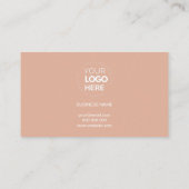 Modern Roze Minimalistische Logo-bestelling dank u Visitekaartje (Achterkant)