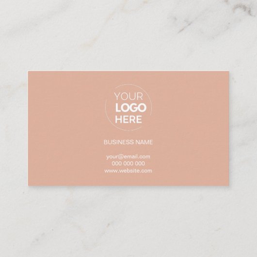 Modern Roze Minimalistische Logo-bestelling dank u Visitekaartje (Achterkant)