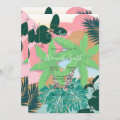 Modern roze Mint Tropical Foliage Creative design Kaart (Voorkant / Achterkant)