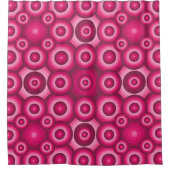 Modern roze monochroom geometrisch patroon douchegordijn (Voorkant)