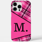 Modern roze monogram Case-Mate iPhone case (Achterkant)