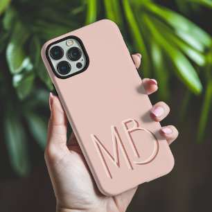 Modern roze monogram Initialen Hedendaags iPhone 16 Pro Max Hoesje