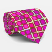 Modern roze mozaïekpatroon van Tegel Stropdas (Opgerold)