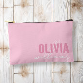 Modern roze naam monogram etui