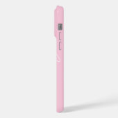 Modern roze naam monogram iPhone hoesje (Linkerkant)