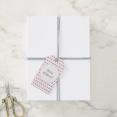 Modern roze ombre kerstboom patroon cadeaulabel (Met Touw)