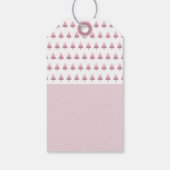 Modern roze ombre kerstboom patroon cadeaulabel (Achterkant)