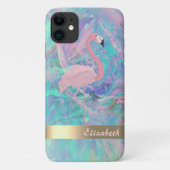 Modern roze opal irdescent Case-Mate iPhone case (Achterkant)