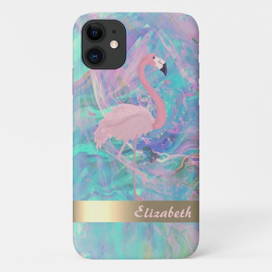 Modern roze opal irdescent Case-Mate iPhone case (Achterkant)
