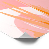 Modern Roze Oranje Blauw Abstract art 16x20 Poster (Hoek)