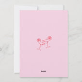 Modern Roze Oudejaarsavond cocktail party Feestdagenkaart (Achterkant)