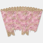 Modern Roze Paarse Abstracte Bloemen Gouden Glitte Bedankdoosjes (Ongevouwen)