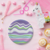 Modern roze Paarse avy Pattern Papieren Bordje (Feest)