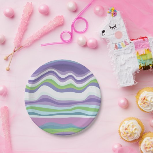 Modern roze Paarse avy Pattern Papieren Bordje (Feest)