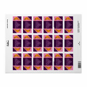 Modern Roze Paarse Bloemen Boho Esthetiek Trindy Etiket (Full Sheet)