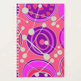 Modern roze, paarse en witte geo-vormen ontwerp. planner