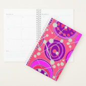 Modern roze, paarse en witte geo-vormen ontwerp. planner (Display)