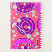 Modern roze, paarse en witte geo-vormen ontwerp. planner (Achterkant)
