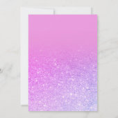 Modern roze paarse glitter ombre afstuderen kaart (Achterkant)