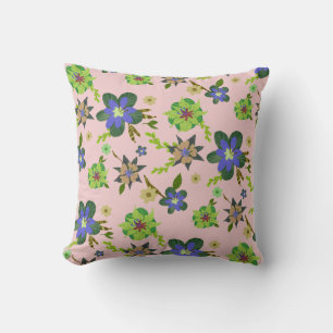 Modern roze Paarse Hibiscus Pattern Kussen