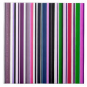 Modern roze Paarse strepen Collectie Tegeltje (Voorkant)