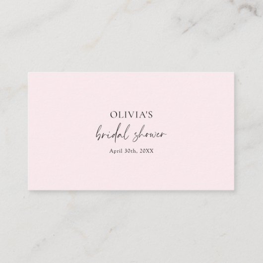 Modern roze perzik bloemig Vrijgezellenfeest Plaatskaartje (Achterkant)