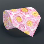 Modern roze pioen bloemenpatroon stropdas<br><div class="desc">Perfecte keuze voor bruiloften en lente tijd deze stropdas beschikt over roze pioenen op een witte achtergrond. Draag als een klassieke stropdas voor mannen of als een riem voor vrouwen. Ontworpen door wereldberoemde kunstenaar ©Tim Coffey.</div>
